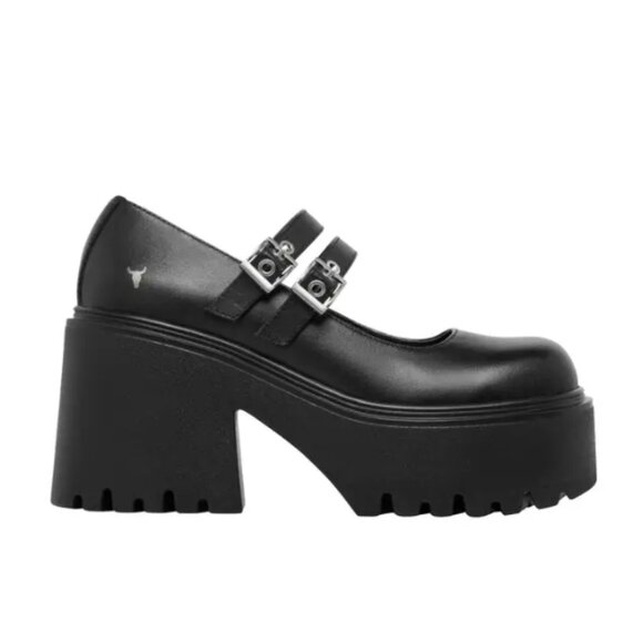 Windsor Smith - Lessons Black Platform Shoes - Picture 1 of 5